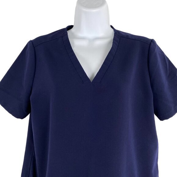 Figs Casma Three Pocket Scrub Top‎ Navy Blue Short Sleeve V-Neck Women's Small - Picture 3 of 10